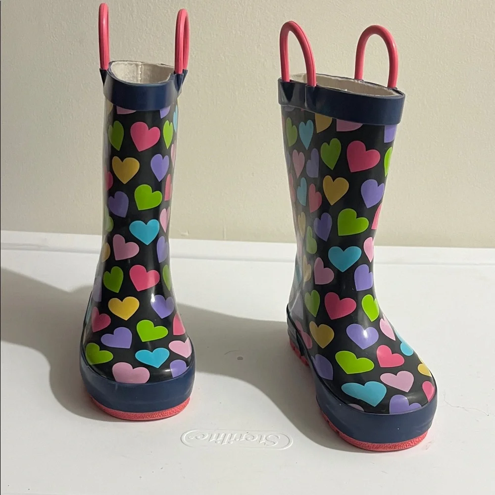 Western Chief Multicolor Heart Rain Boots - Picture 1 of 7